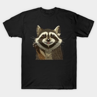 Smiley Face Raccoon T-Shirt